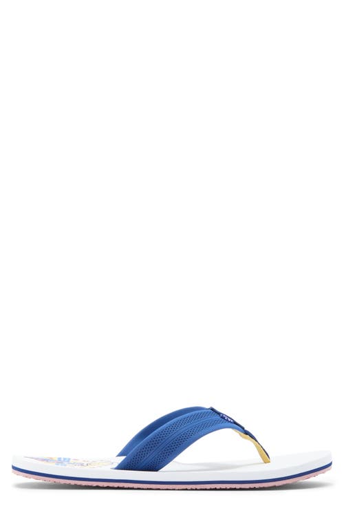 Izod Dog Americana Flip Flop In White Navy
