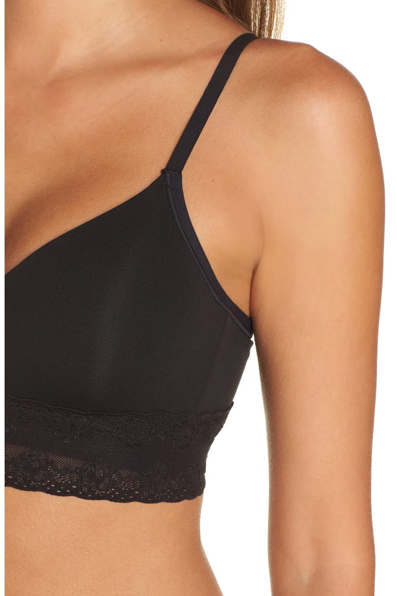 Bliss Perfection Contour Soft Cup Bralette, Alternate, color, BLACK