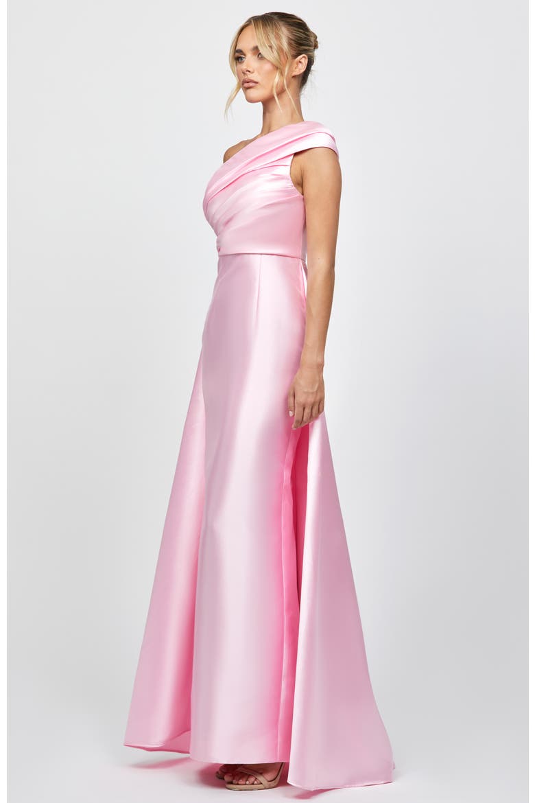 Tallulah One Shoulder Gown, Alternate, color, PINK