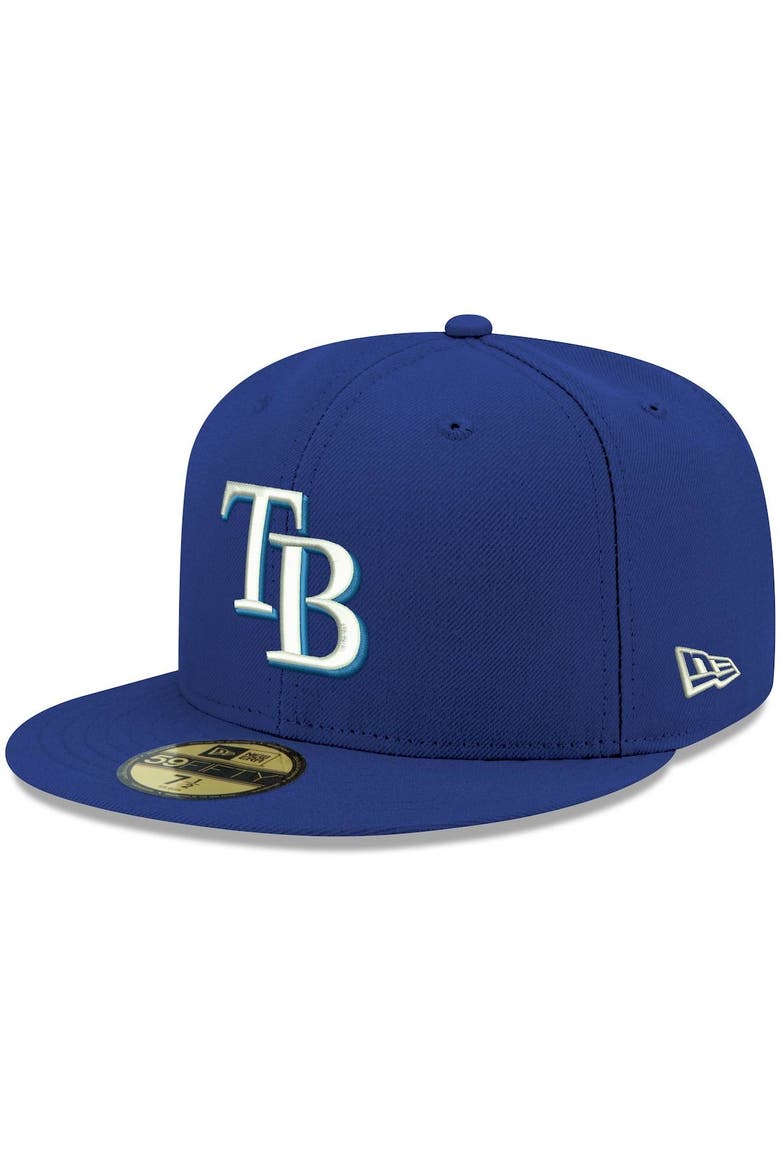 Men's New Era Royal Tampa Bay Rays White Logo 59FIFTY Fitted Hat, Main, color, Royal