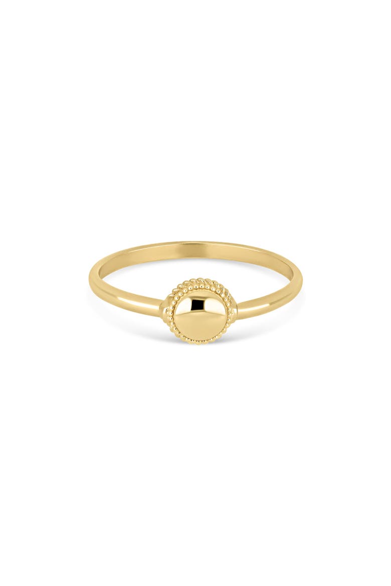 14k Gold Medallion Stackable Ring, Alternate, color, 14KY