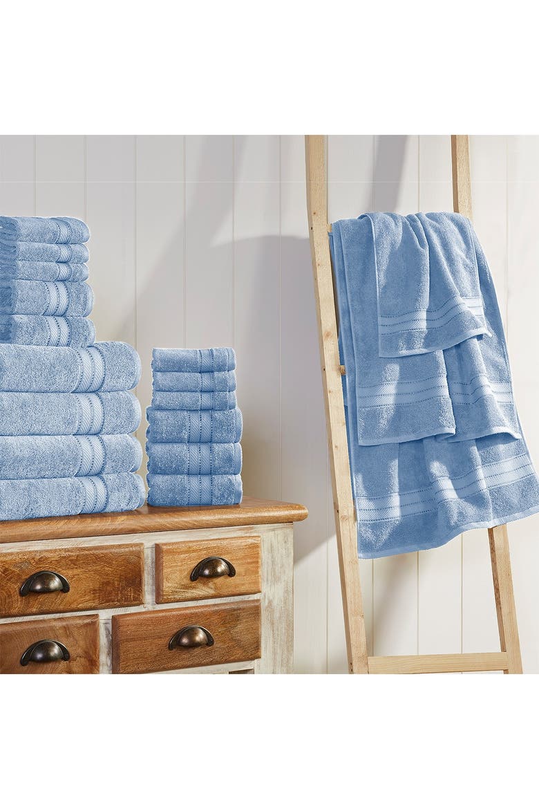 SpunLoft 18-Piece Towel Set, Alternate, color, BLUE