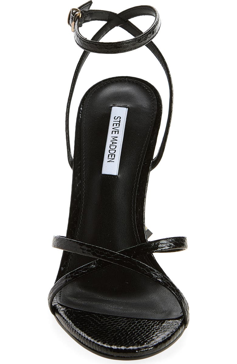Steve Madden Layers Ankle Strap Wedge Sandal, Alternate, color, Black