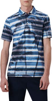 Bugatchi Hendrix Digital Print Pima Cotton Polo