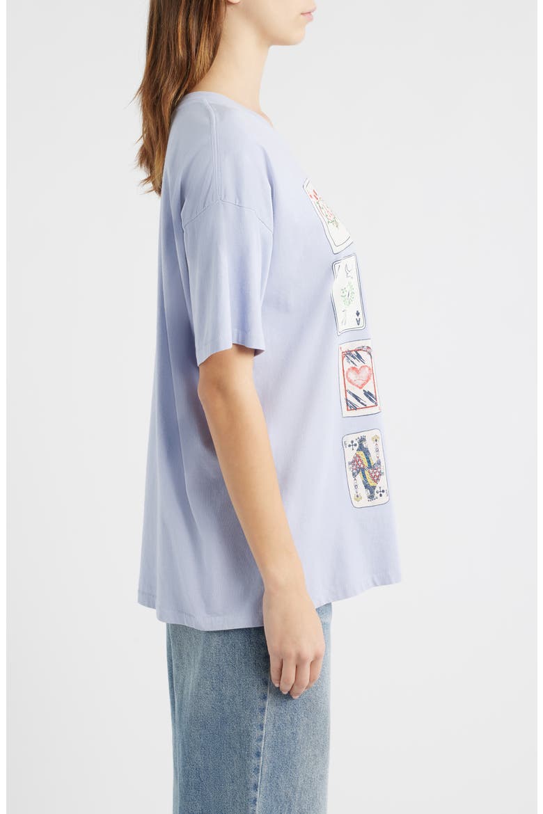 Cards for Dreamers Oversize Cotton Graphic T-Shirt, Alternate, color, LAVENDER SKY