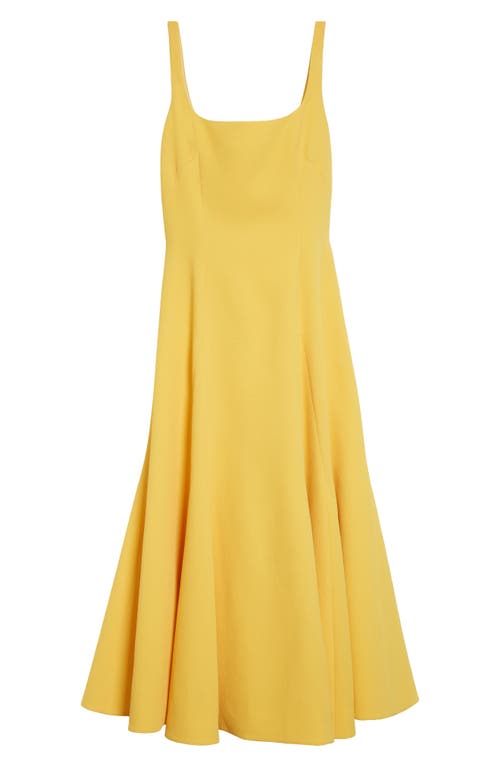 Emilia Wickstead Neith Crêpe Midi Dress In Custard