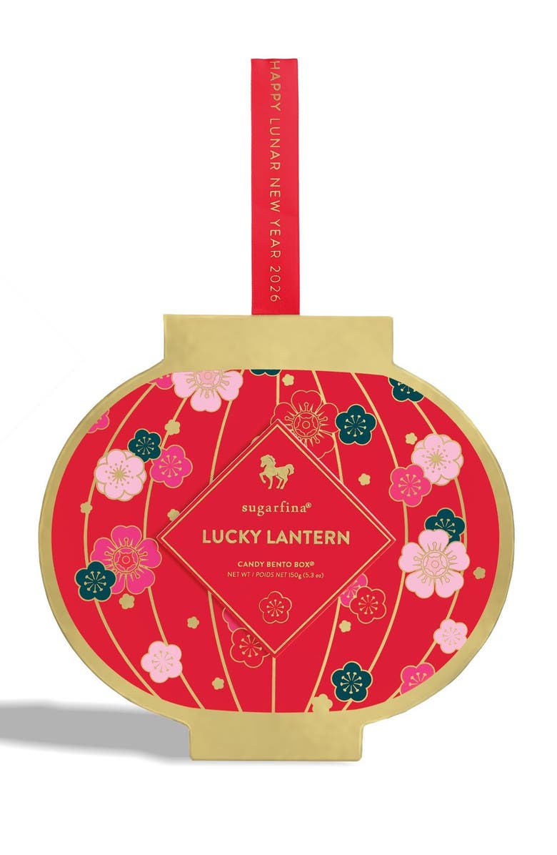 sugarfina Lucky Lantern 2-Piece Candy Bento Box, Alternate, color, Red Multi