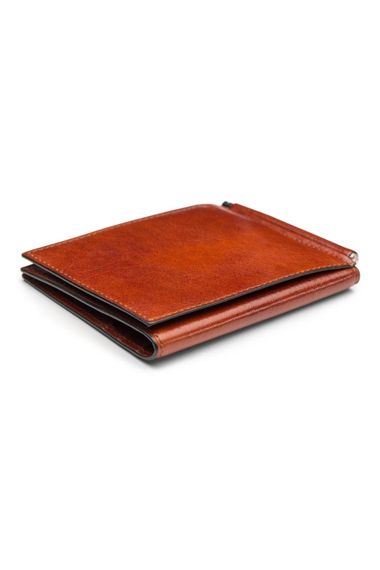 Leather Money Clip Wallet, Alternate, color, AMBER