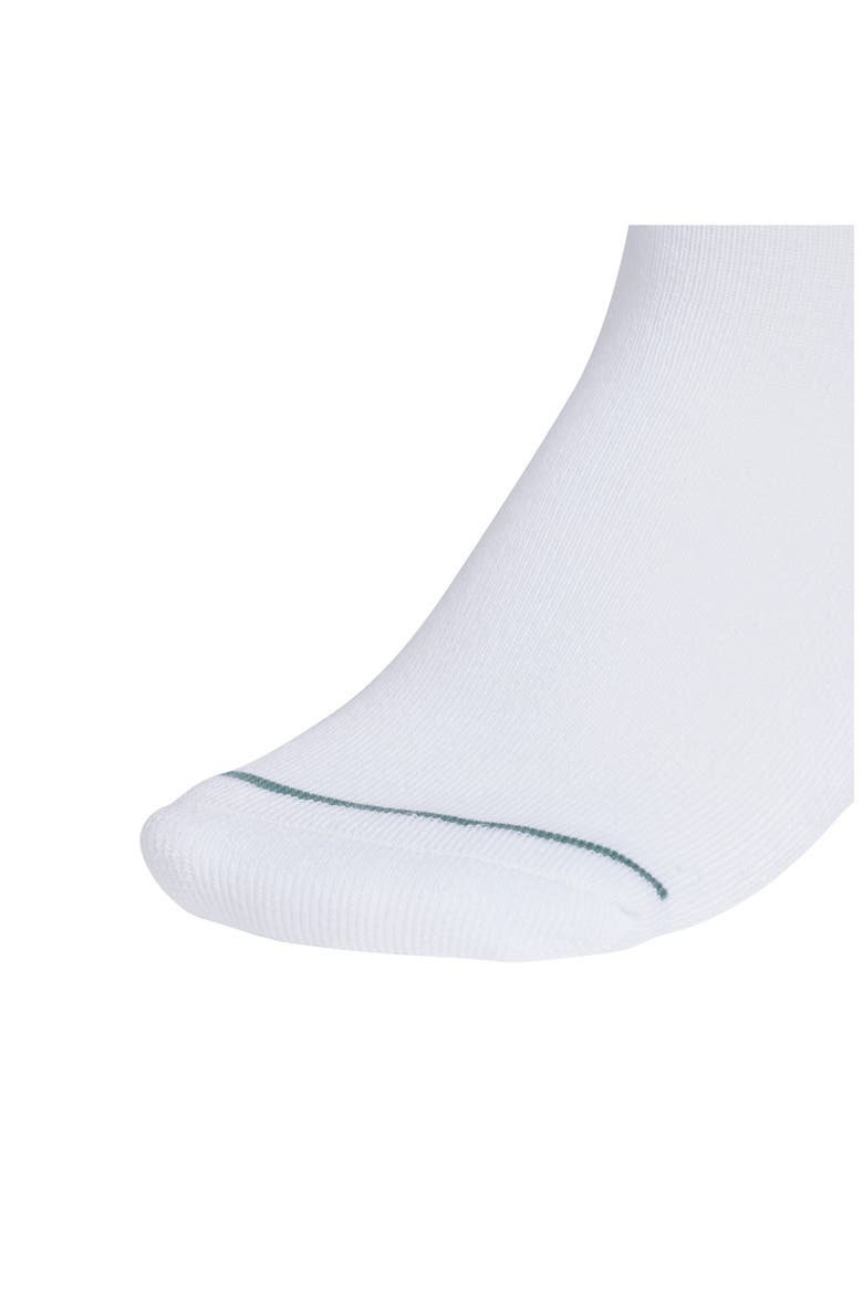 Cushioned 3-Pack High Quarter Socks, Alternate, color, WHITE/ TEAL GREEN/ MINT GREEN