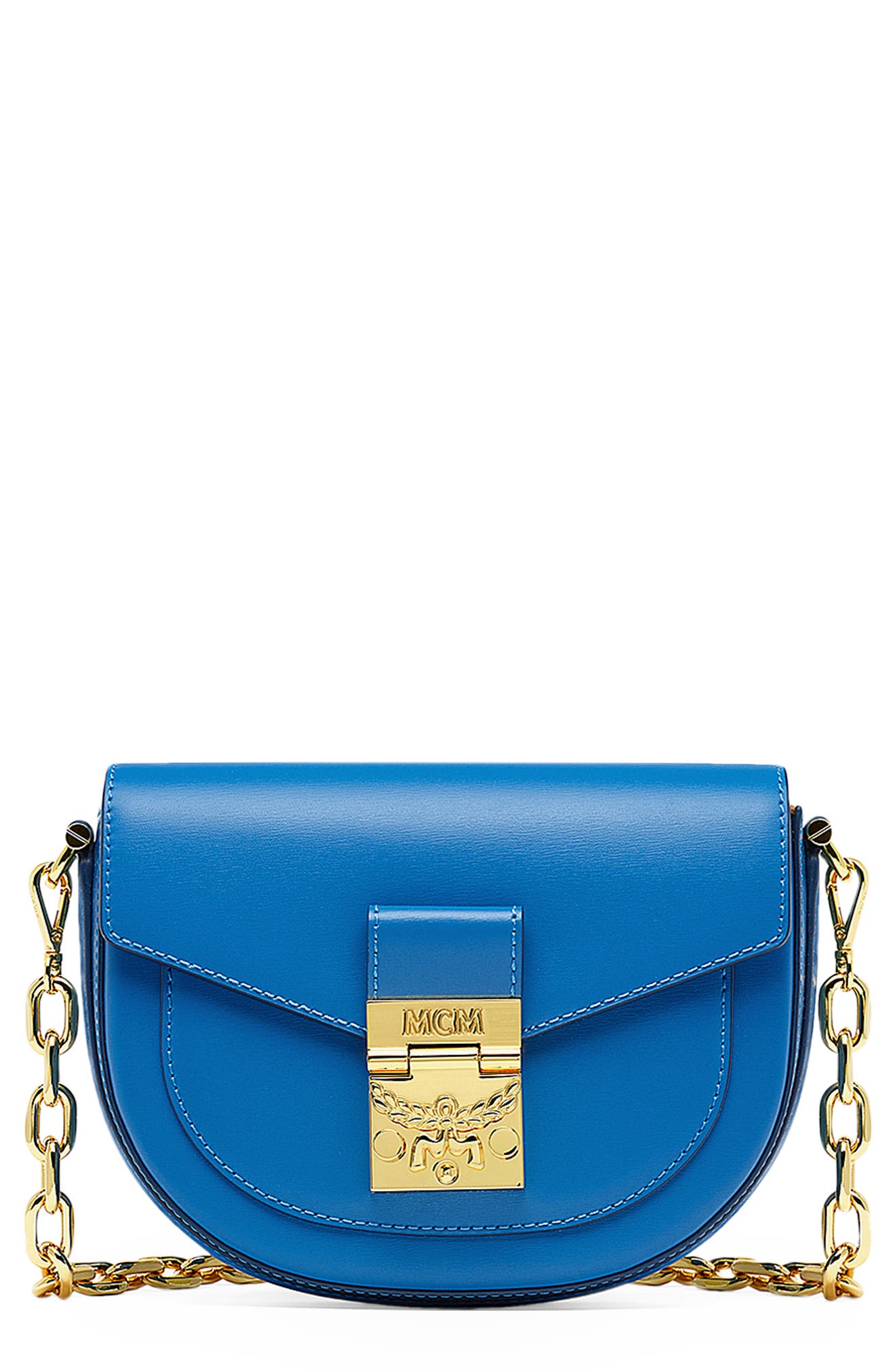 Patricia Leather Crossbody Bag, Main, color, VALLARTA BLUE
