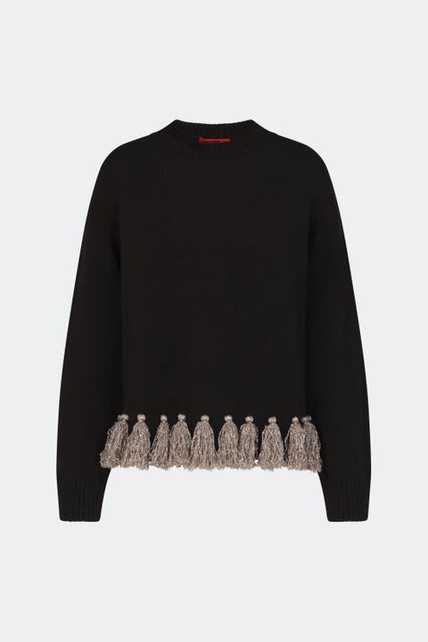 Roni Metallic Tassel Sweater