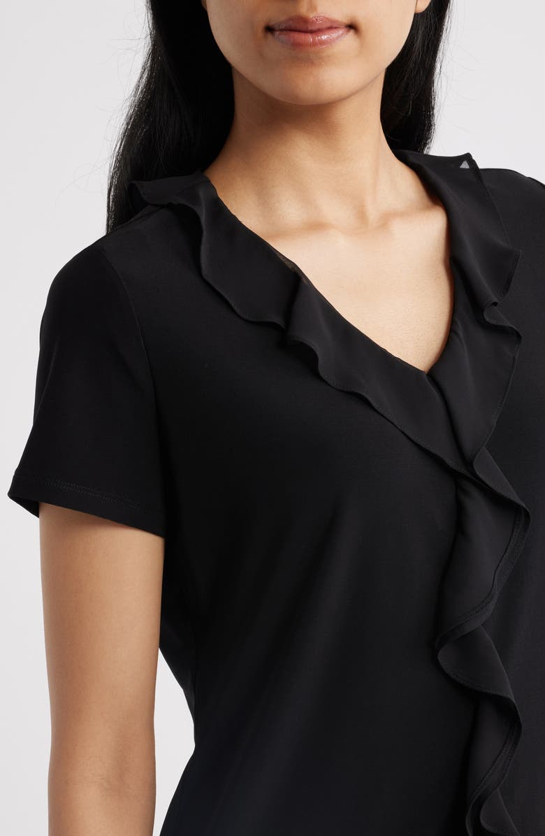 AK ANNE KLEIN Cascade Ruffle Front Top, Alternate, color,