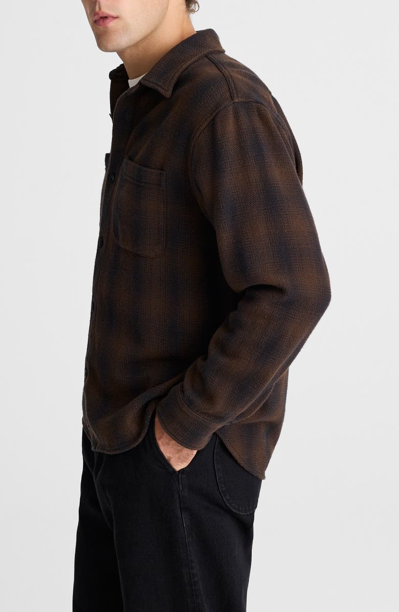 Madewell Midweight Flannel Button-Up Shirt, Alternate, color, Licorice Brushed Ombre Plaid