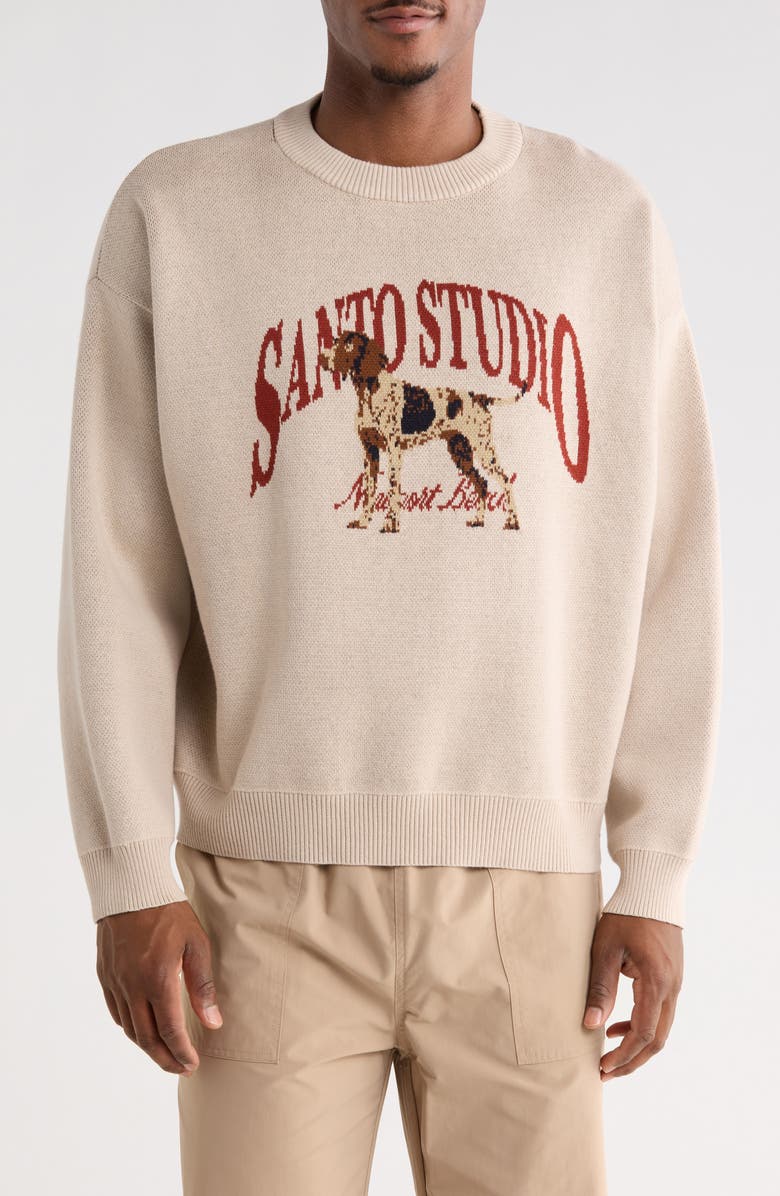 SANTO STUDIO Pointer Knit Sweater, Main, color, 