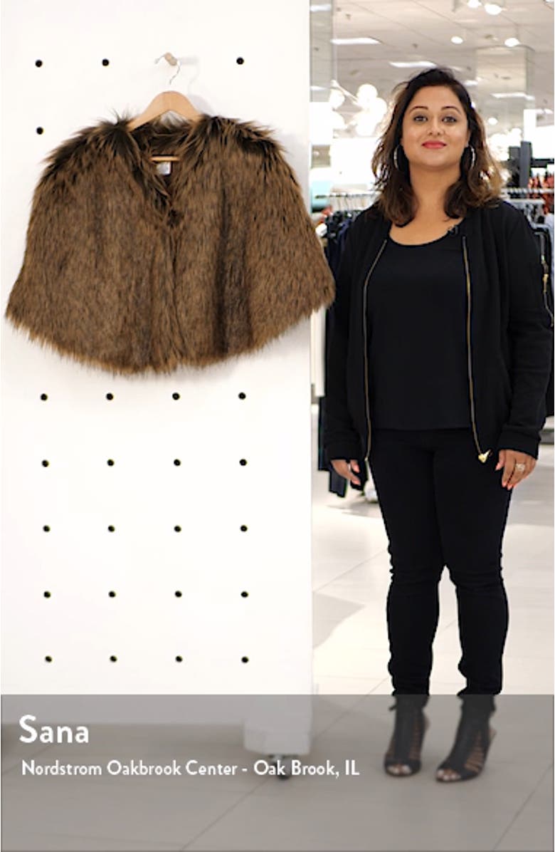 Faux Fur Capelet, sales video thumbnail