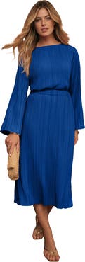 Jessica London Plisse Midi Skirt