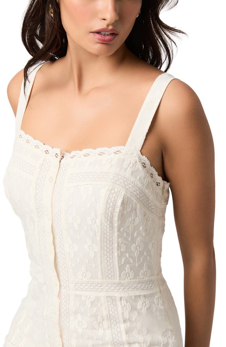 PAIGE Kelli Lace Sleeveless Maxi Dress, Alternate, color, Antique White