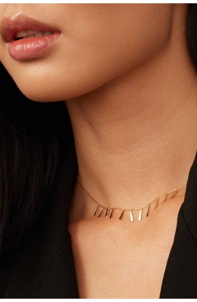 Oradina 14K Gold Delicate Dynasty Choker, Alternate, color, Yellow Gold