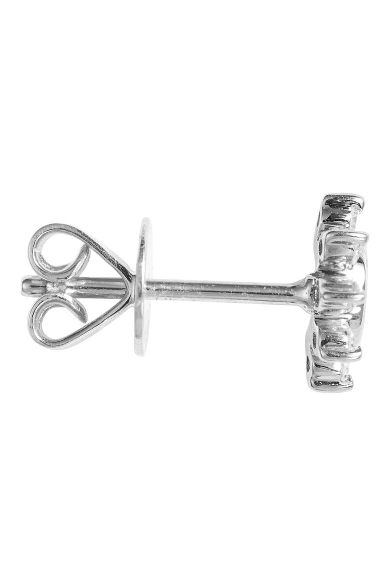 Diamond Curve Stud Earrings, Alternate, color, WHITE GOLD
