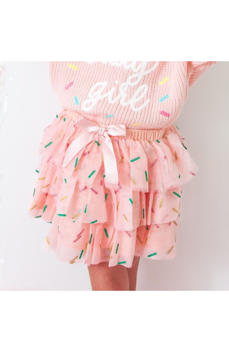 Sweet Wink Birthday Girl Sprinkle Tiered Tutu, Alternate, color, Ballet Pink