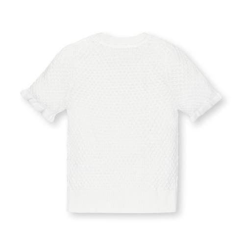 HOPE & HENRY HOPE & HENRY GIRLS' ORGANIC RUFFLE EDGE SWEATER TOP, KIDS