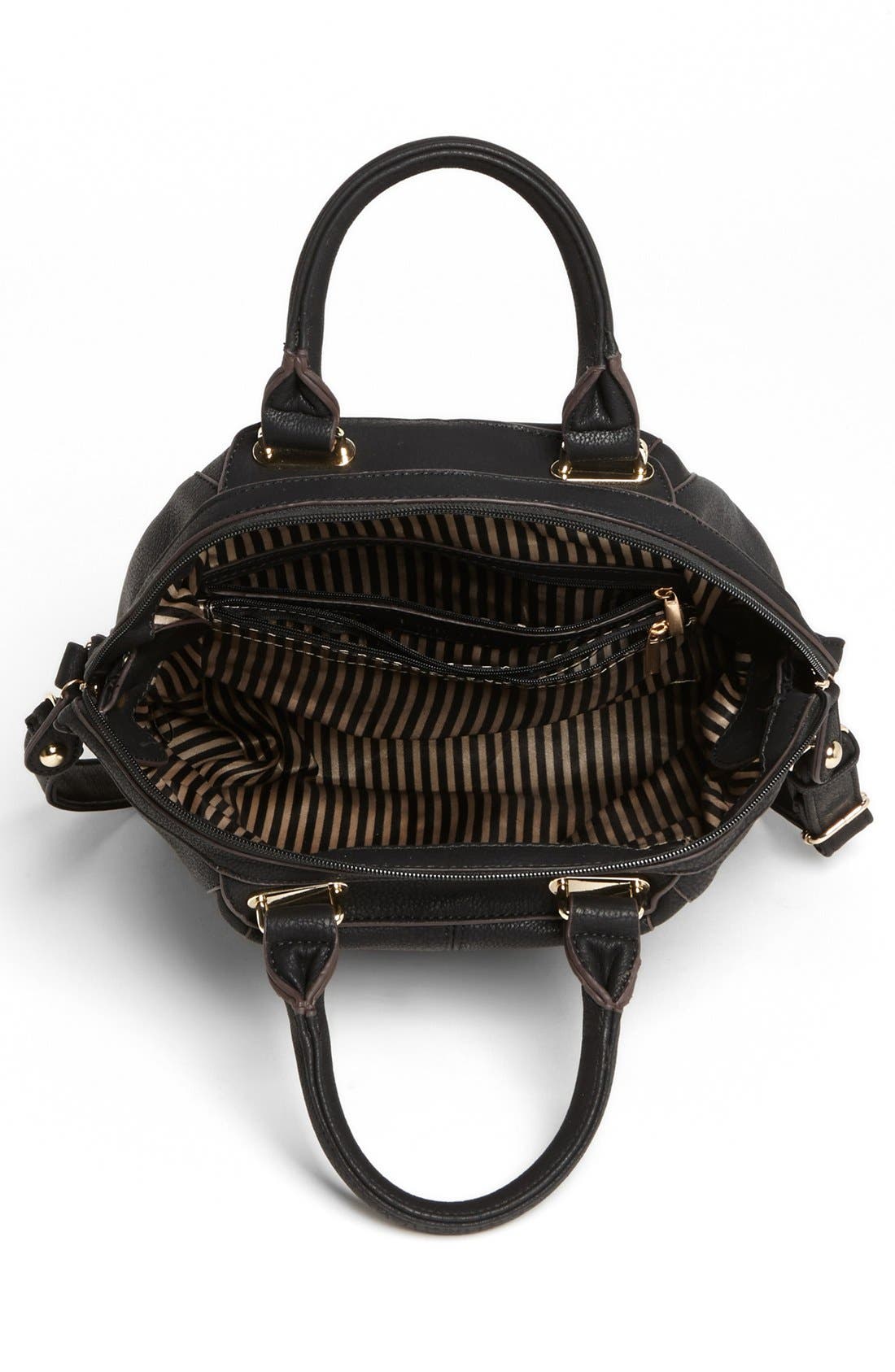 'Samantha' Crossbody Tote, Alternate, color, BLACK