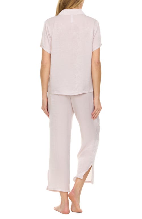 Flora Nikrooz Laurena Sandwashed Charmeuse Capri Pajamas In Beige