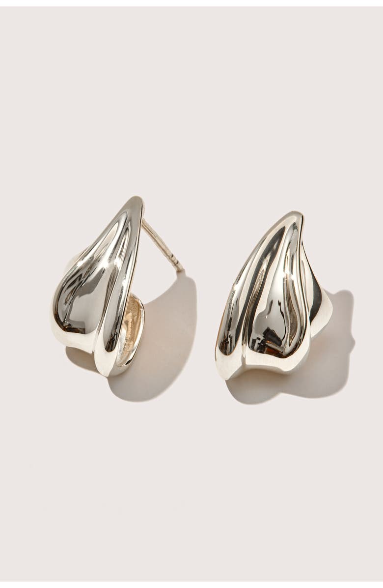 Otiumberg Sterling Silver Wave Earrings, Main, color, Silver