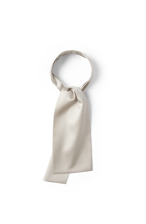 Stretch silk satin jabot