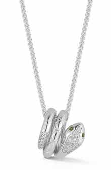 Coiled Snake Pendant Necklace