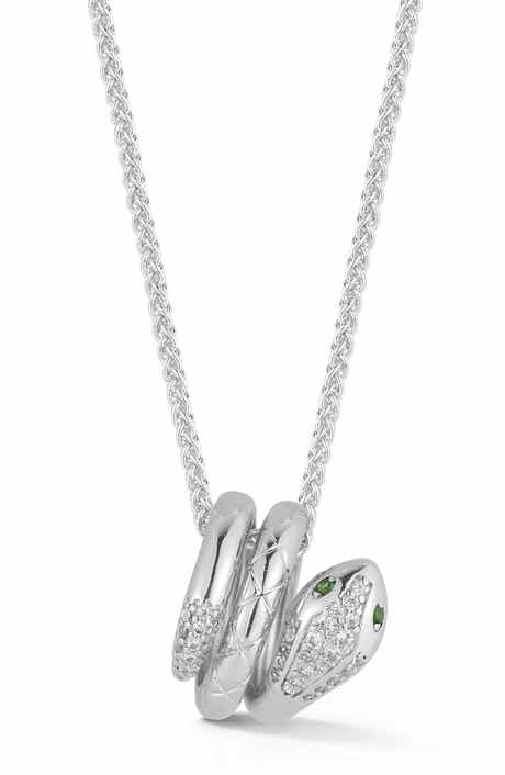 Coiled Snake Pendant Necklace