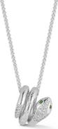 CHLOE AND MADISON Coiled Snake Pendant Necklace