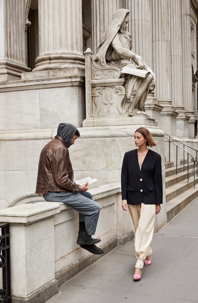 Gucci Wool Crepe Blazer, Alternate, color, 