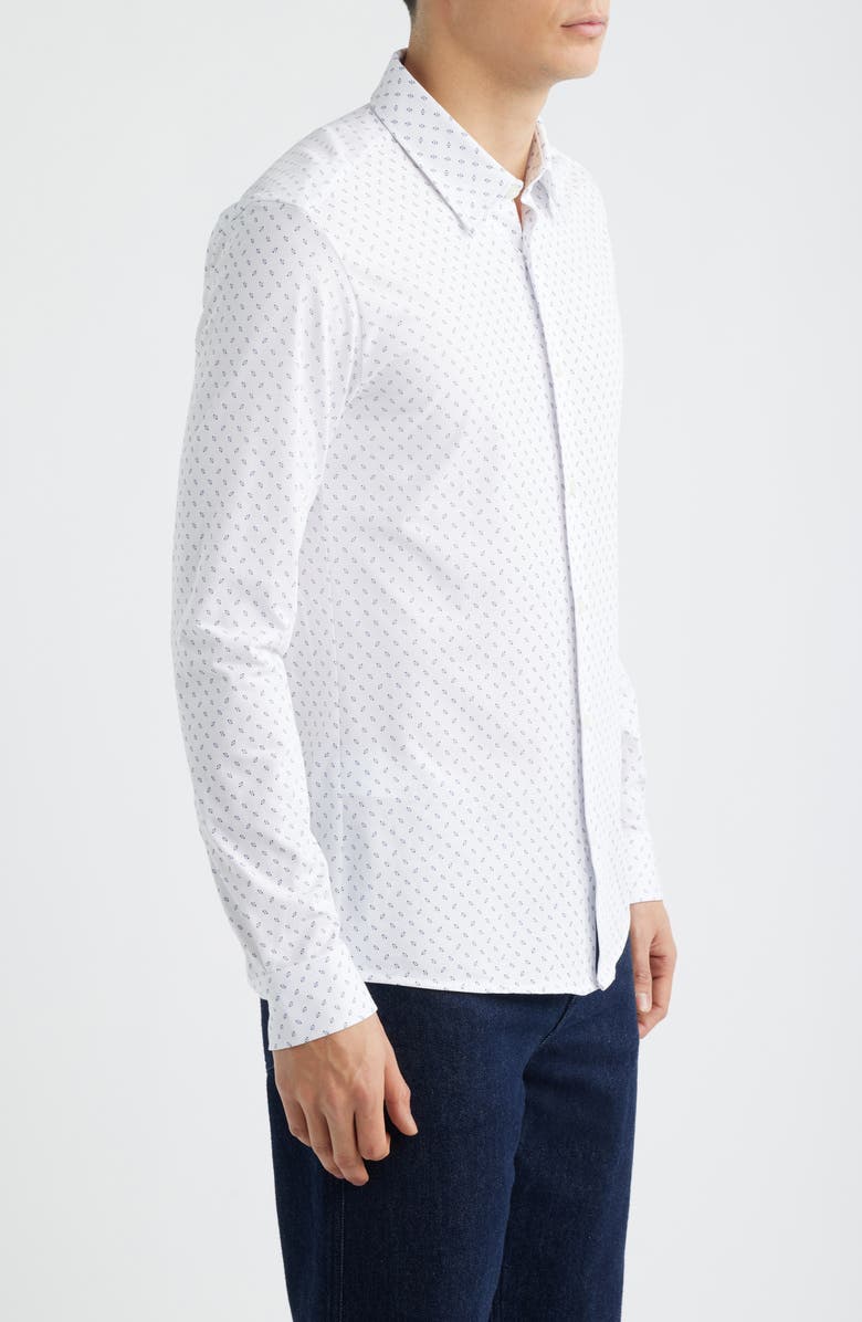 BOSS Roan Slim Fit Button-Up Shirt, Alternate, color, Light Purple