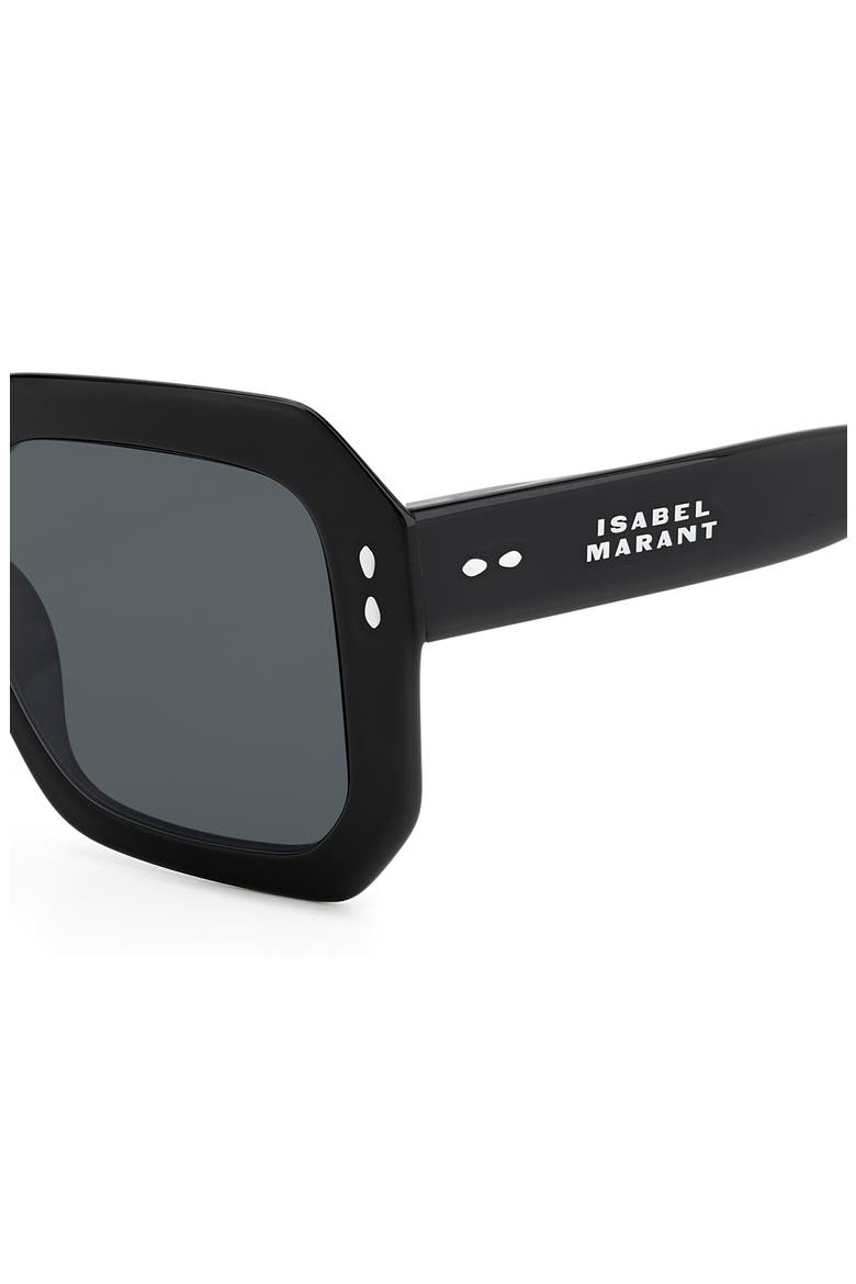 53mm Square Sunglasses, Alternate, color, BLACK/ GREY