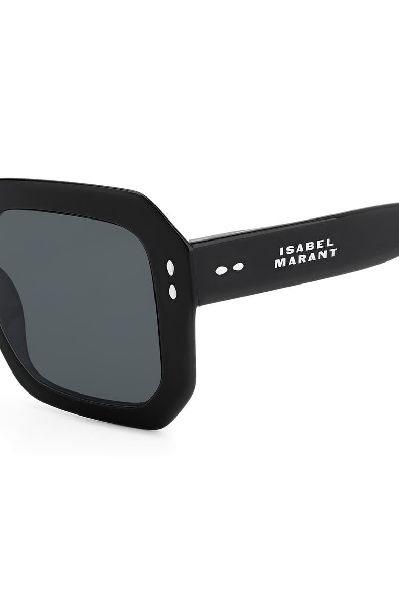 Isabel Marant 53mm Square Sunglasses, Alternate, color, Black/ Grey