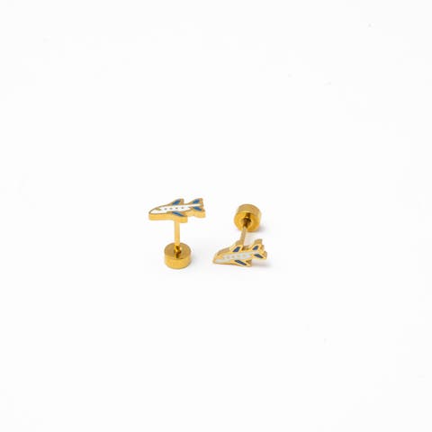 Airplane Stud Earrings