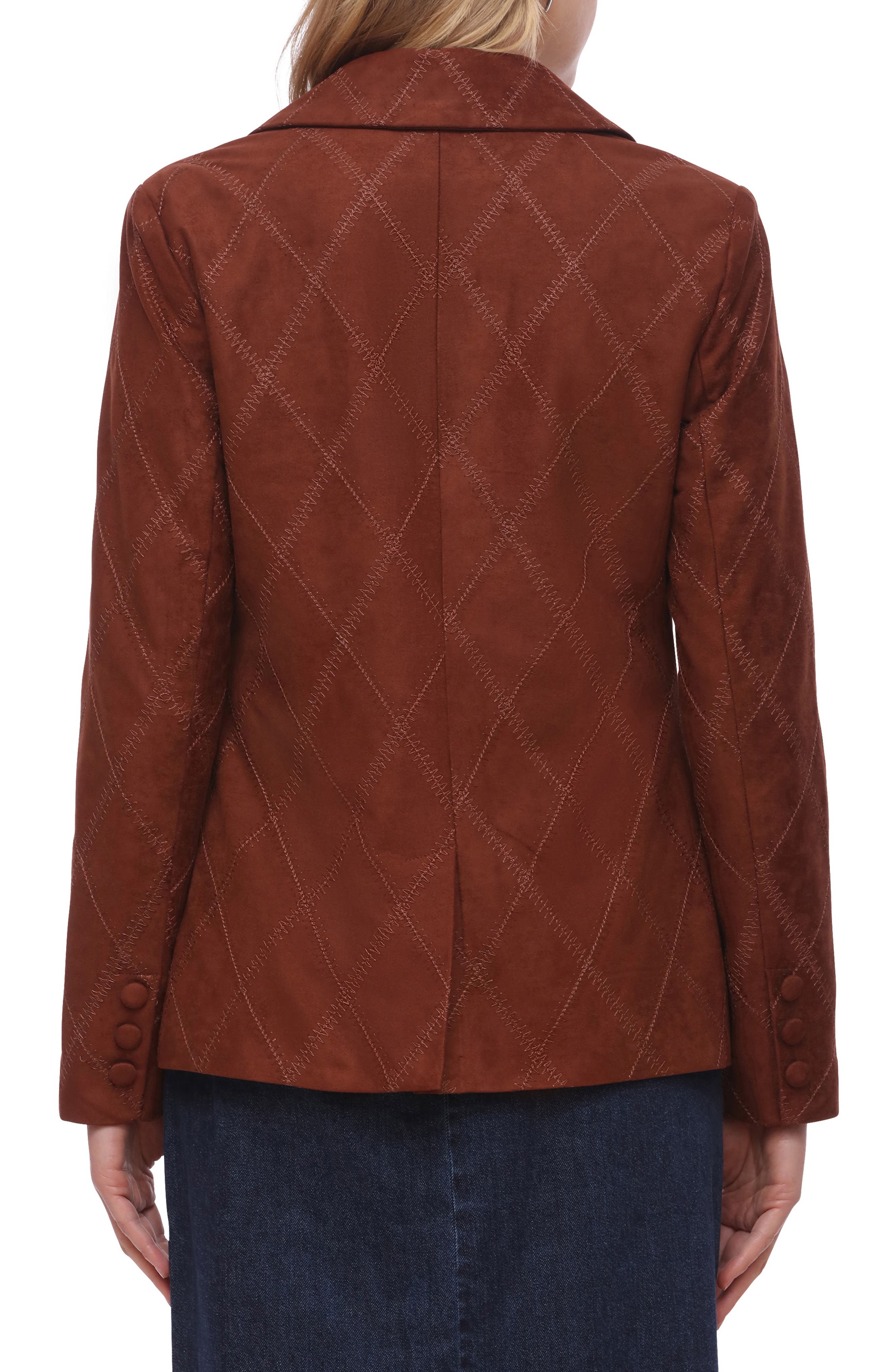 Faux Suede Blazer - image 4