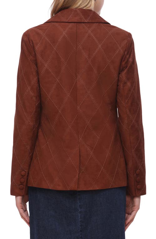 Bagatelle Faux Suede Blazer In Brown