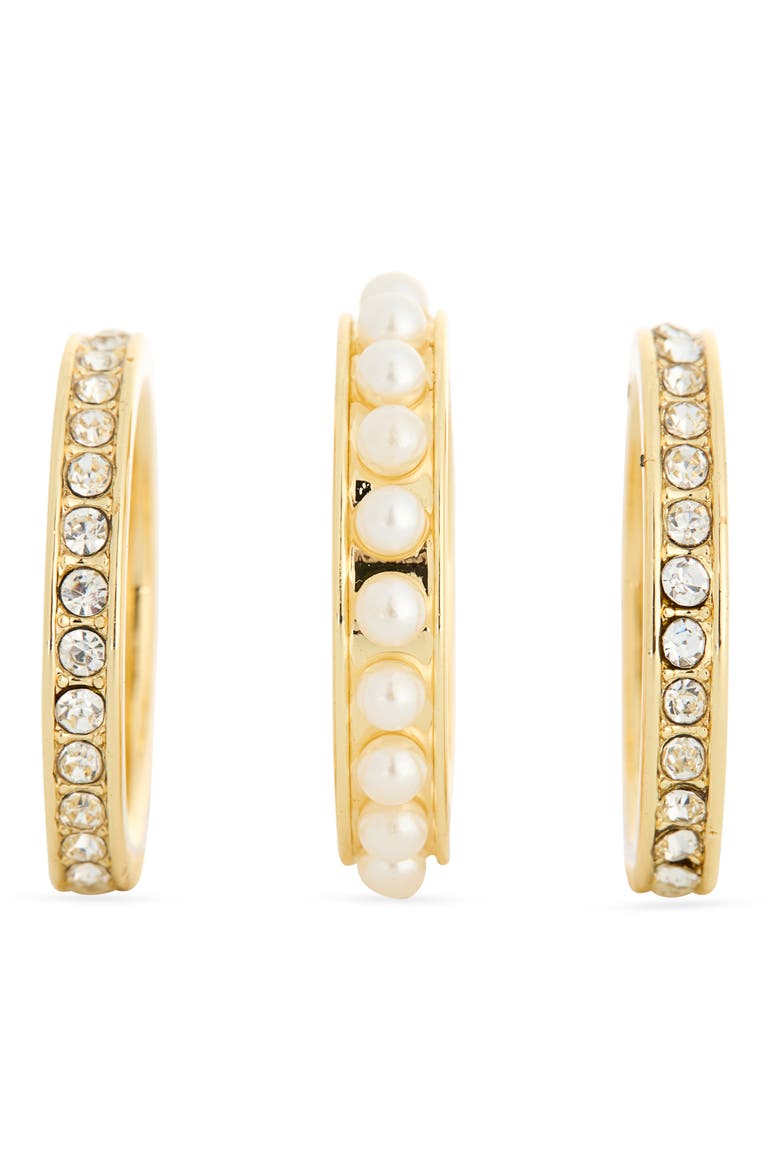 Set of 3 Pavé & Faux Pearl Eternity Band Rings, Alternate, color, WHITE MULTI / GOLD