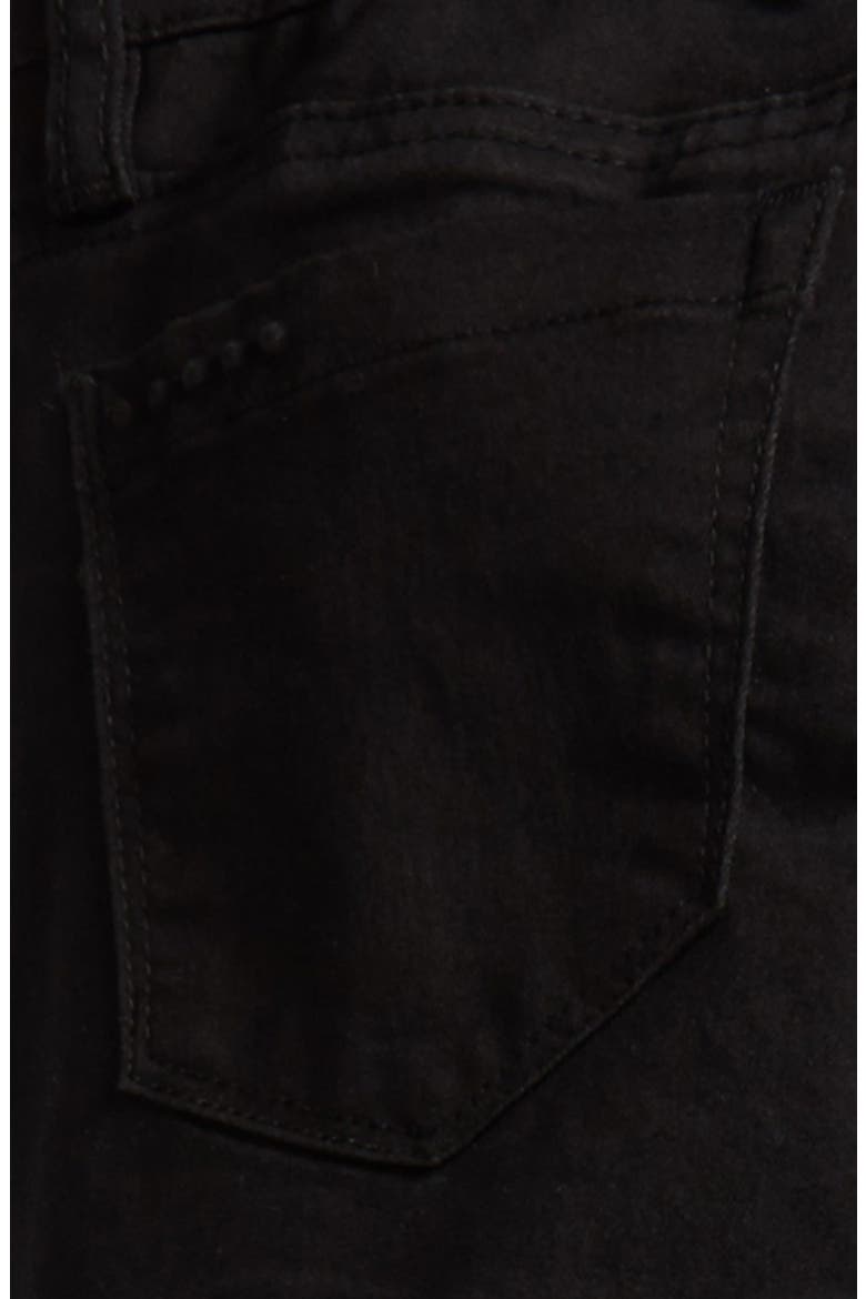 Twill Skinny Jeans, Alternate, color, NIGHT BLACK