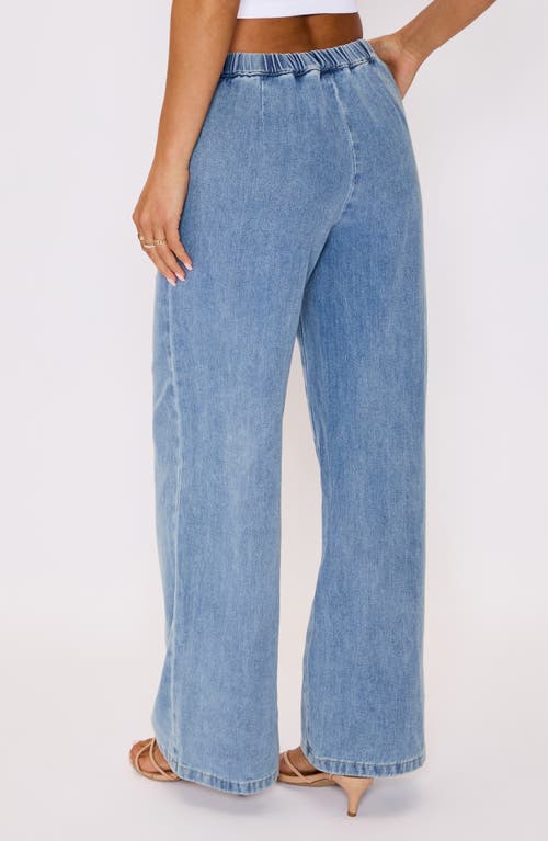 Vici Collection Sarah Drawstring Jeans In Blue