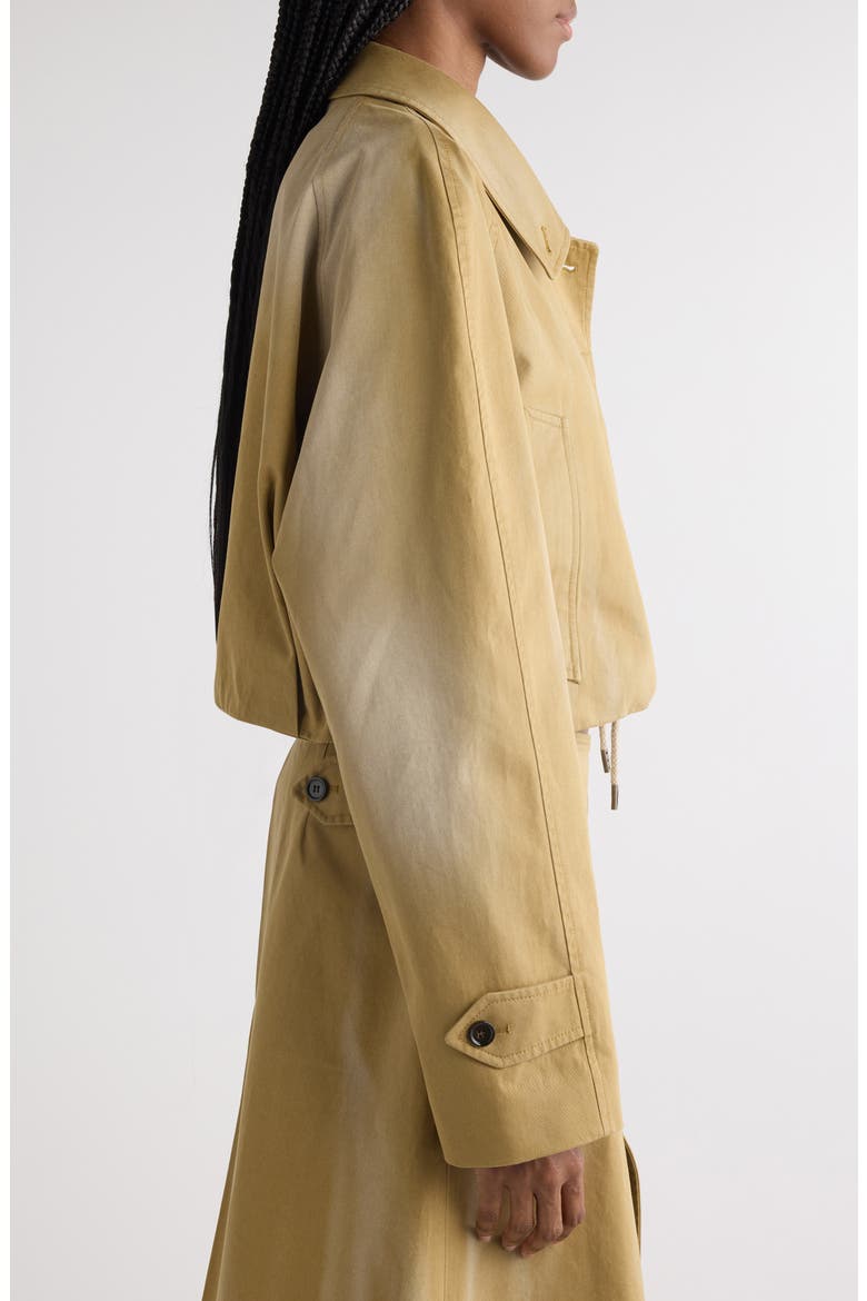 Omary Cotton Twill Crop Jacket, Alternate, color, FADED OCHRE DRV