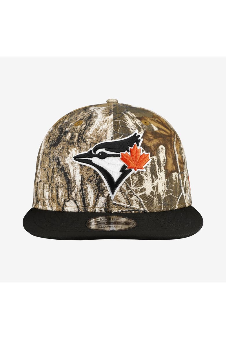 Men's New Era Camo Toronto Blue Jays Realtree Orange Pop 9FIFTY Snapback Hat, Alternate, color, Camo