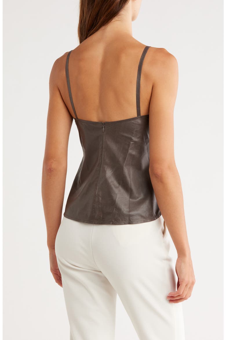 Campbell Leather Camisole, Alternate, color, FUDGE