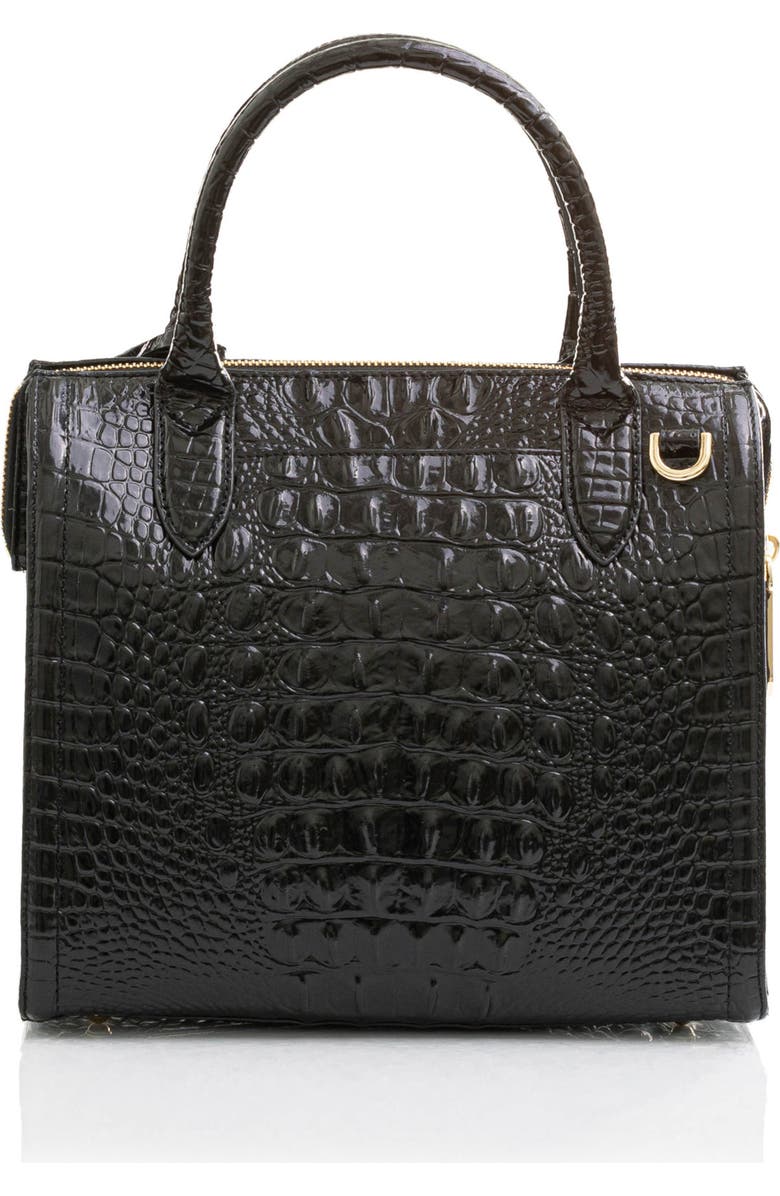 Brahmin Small Caroline Croc Embossed Leather Satchel, Alternate, color,