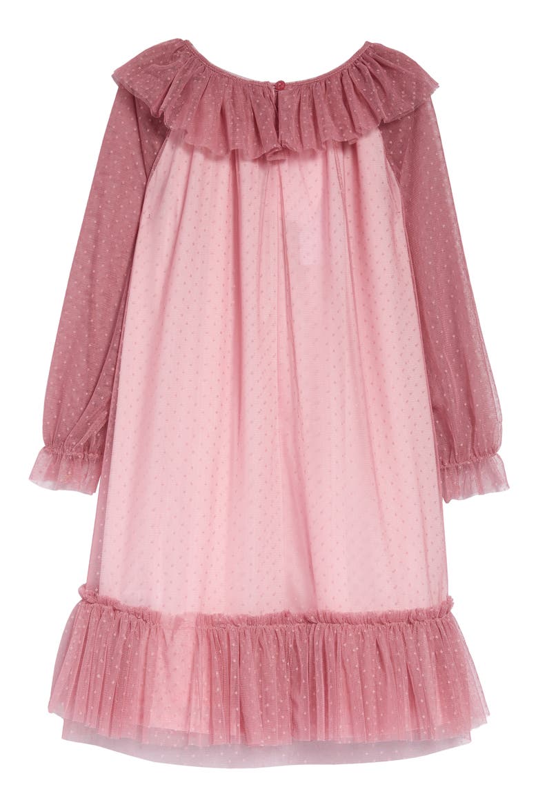 Kids' Ruffle Party Dress, Alternate, color, PINK PETAL