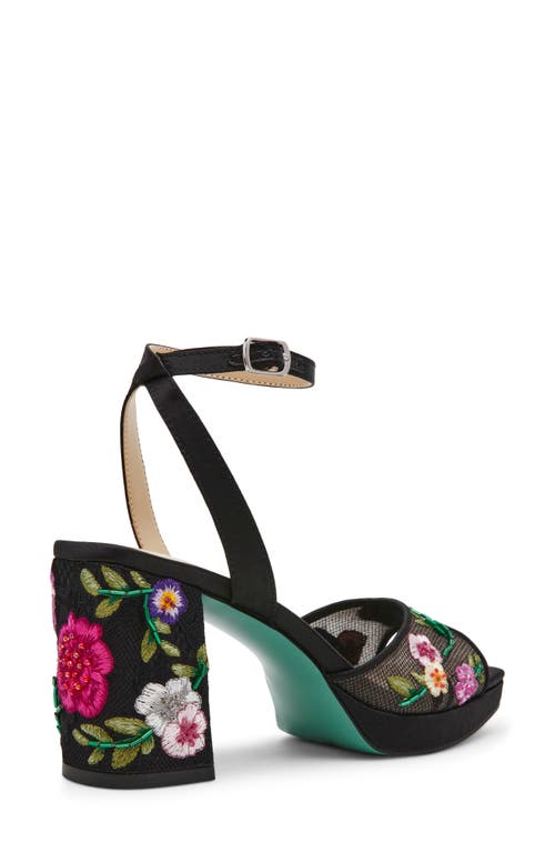 Betsey Johnson Kenni Ankle Strap Platform Sandal In Multi