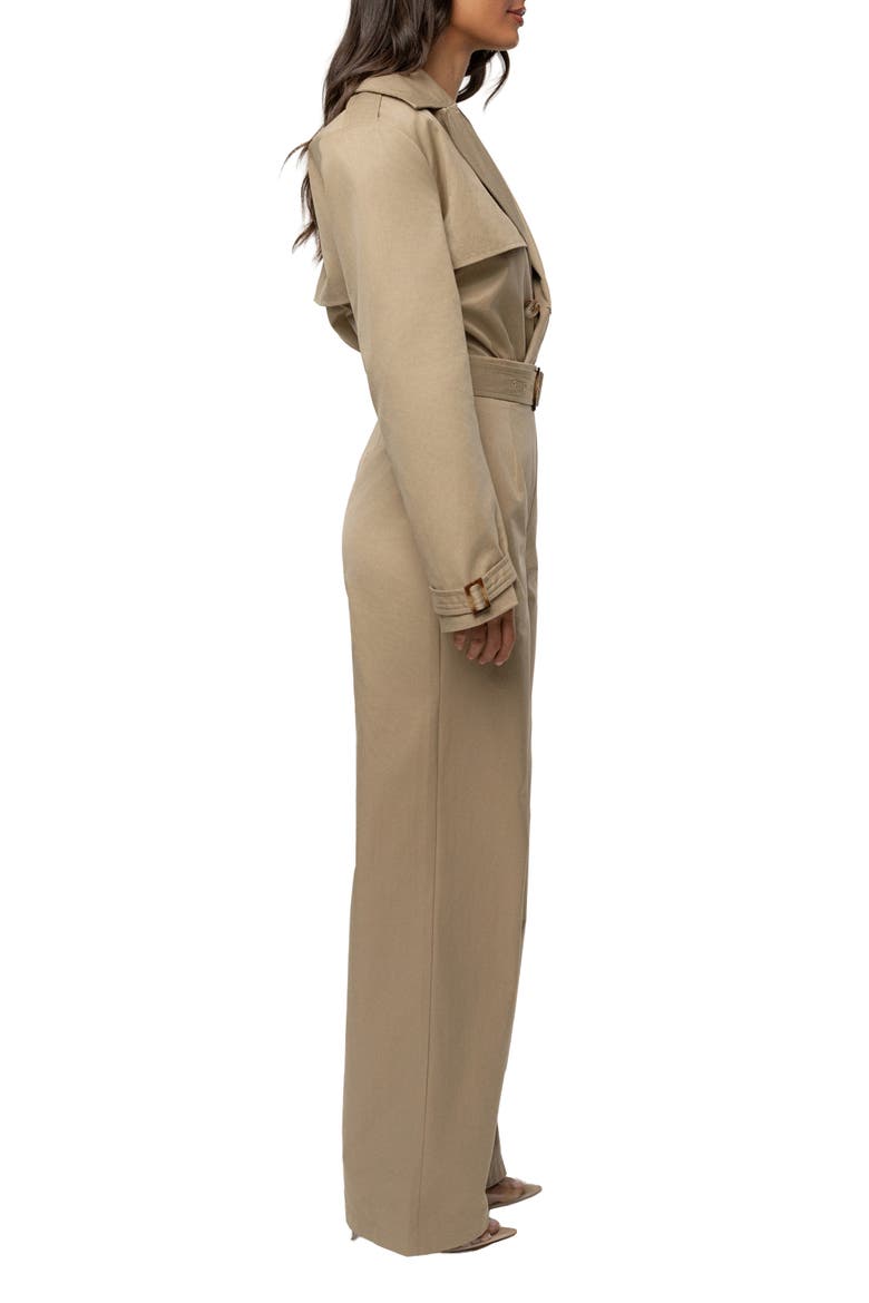 Uncharted Belted Cotton Blend Pants, Alternate, color, BEIGE