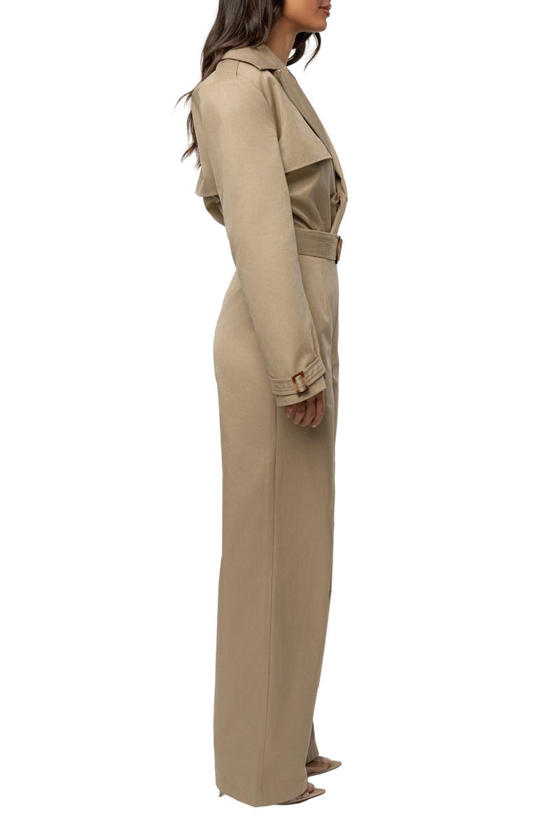 JLUXLABEL Uncharted Belted Cotton Blend Pants, Alternate, color, Beige